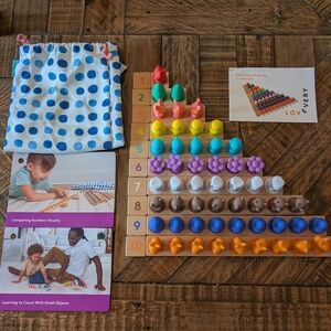 Lovevery Montessori Math Bars Number Tiles and Counters
